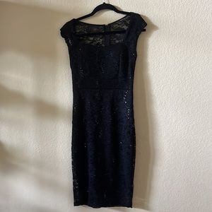 Black lace La Scala dress size large